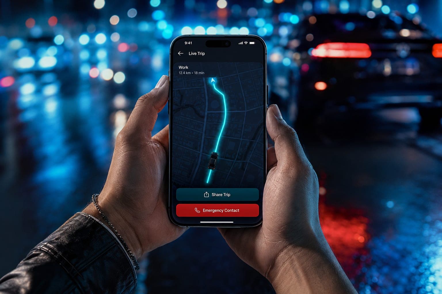 GoNex rider tracking trip in app
